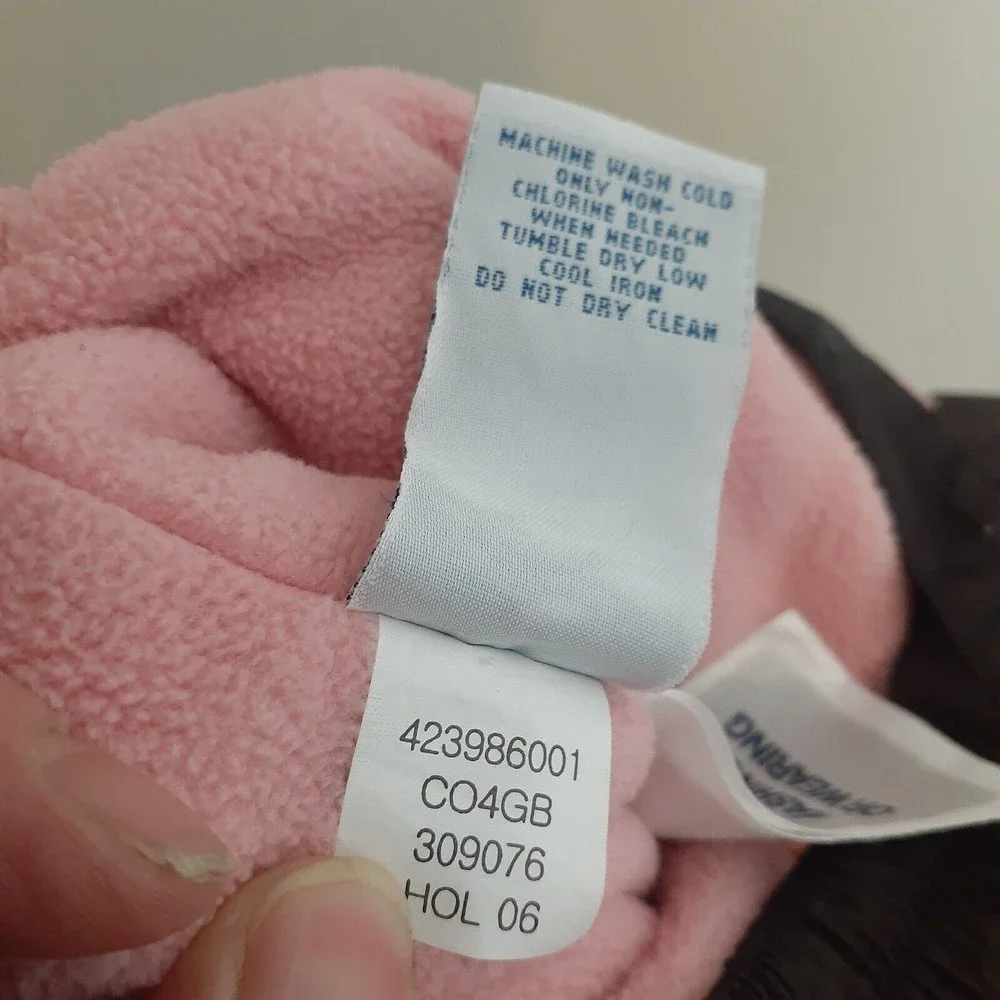 Old Navy Overalls Snowsuit Girls 18-24 Mos. Brown Floral Fleece Lined Pockets